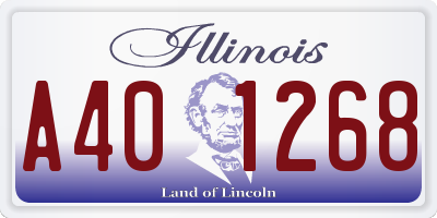 IL license plate A401268