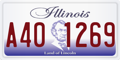 IL license plate A401269