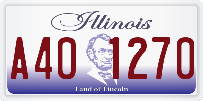 IL license plate A401270