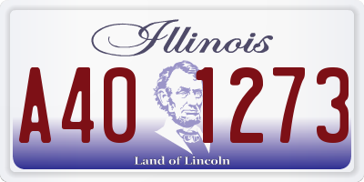 IL license plate A401273