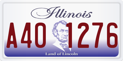 IL license plate A401276