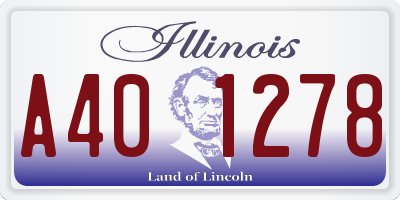 IL license plate A401278