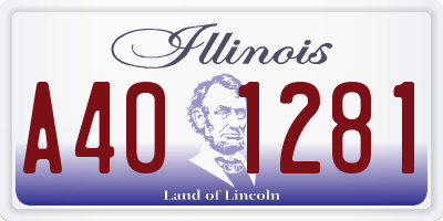 IL license plate A401281