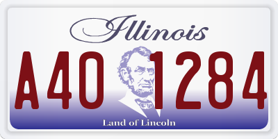 IL license plate A401284