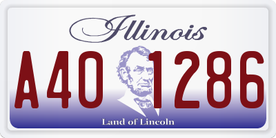 IL license plate A401286