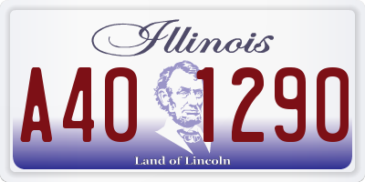 IL license plate A401290