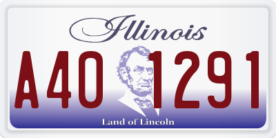 IL license plate A401291