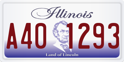 IL license plate A401293