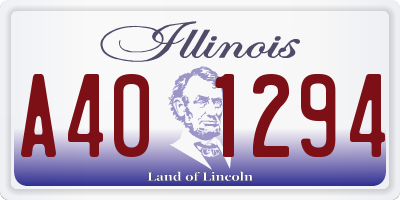 IL license plate A401294