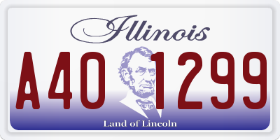 IL license plate A401299
