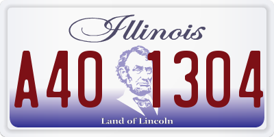 IL license plate A401304