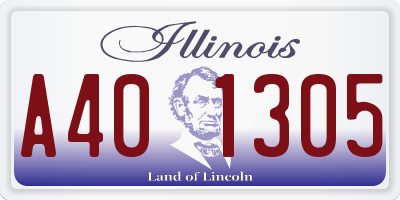 IL license plate A401305
