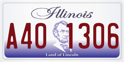 IL license plate A401306