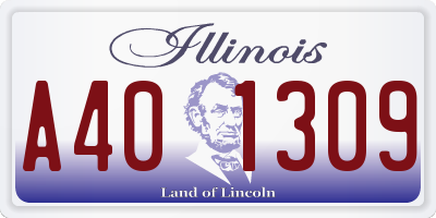 IL license plate A401309