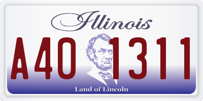 IL license plate A401311