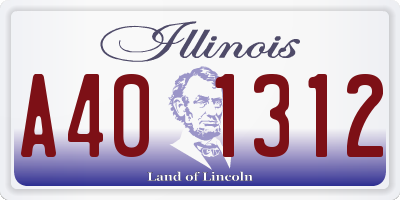 IL license plate A401312