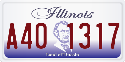 IL license plate A401317