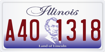 IL license plate A401318