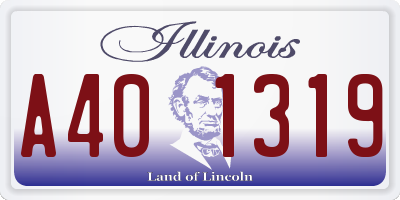 IL license plate A401319