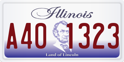 IL license plate A401323