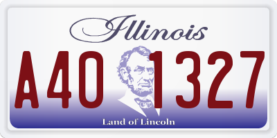 IL license plate A401327