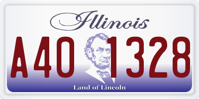 IL license plate A401328