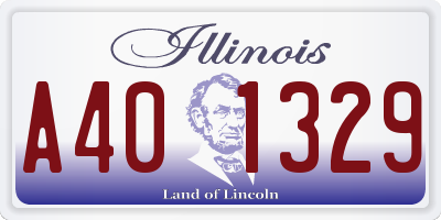 IL license plate A401329