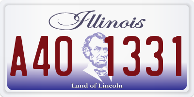 IL license plate A401331