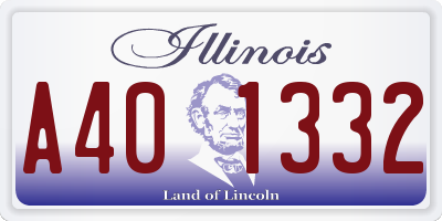 IL license plate A401332