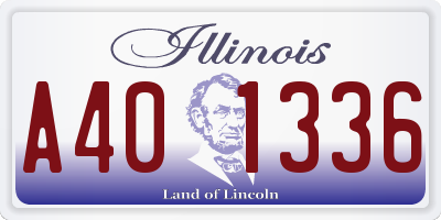 IL license plate A401336