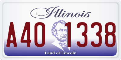 IL license plate A401338
