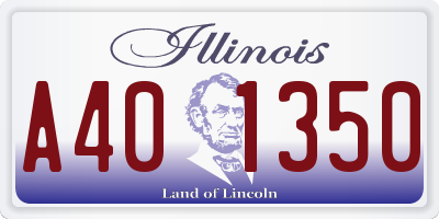 IL license plate A401350