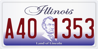 IL license plate A401353