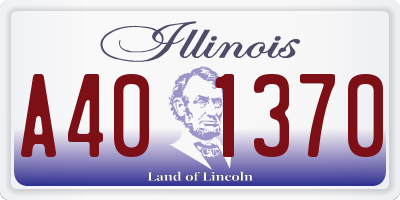 IL license plate A401370