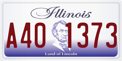 IL license plate A401373