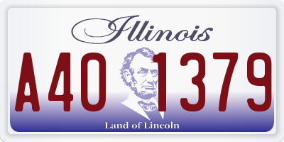 IL license plate A401379