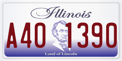 IL license plate A401390