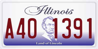 IL license plate A401391