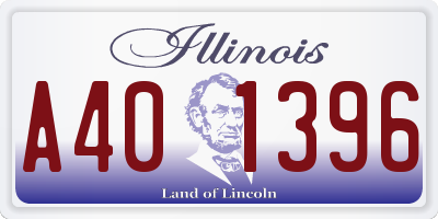 IL license plate A401396