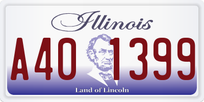 IL license plate A401399