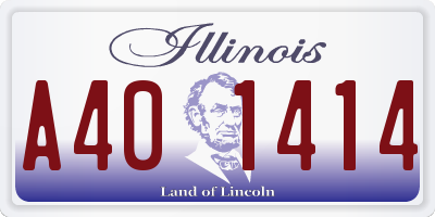 IL license plate A401414