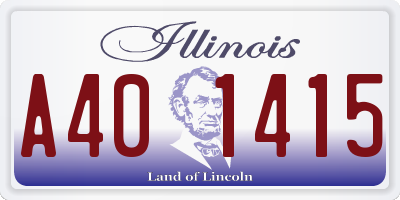 IL license plate A401415