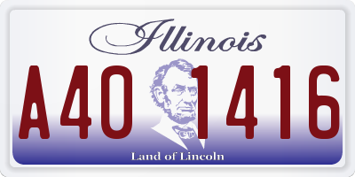 IL license plate A401416