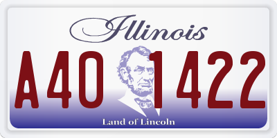 IL license plate A401422