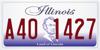 IL license plate A401427