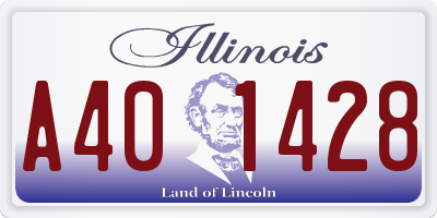 IL license plate A401428