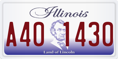 IL license plate A401430