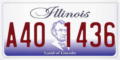 IL license plate A401436