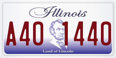 IL license plate A401440