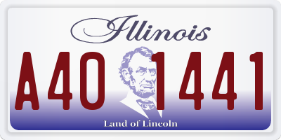IL license plate A401441